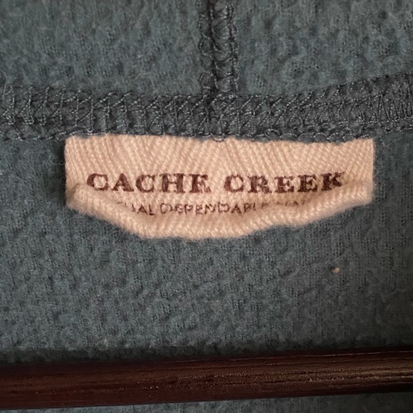 Cache Creek teal fleece hooded sweater - Picture 4 of 5